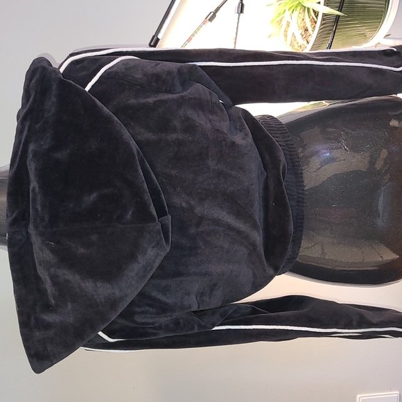 Revamped velour hoodie zip up sz S - Picture 3 of 5